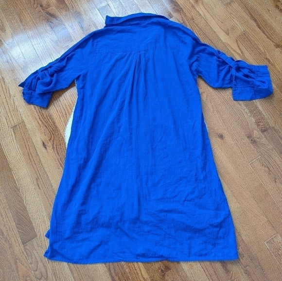 Swimsuits FOR ALL swim cover up blue 100% Cotton women's 14/16 - Picture 6 of 11